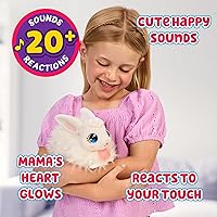 Vista 3 de Little Live Pets Set de Juguetes de Conejo Mama Surprise, Conejera de Animales Interactiva con 3 Bebés Sorpresa, Más de 20 Sonidos, Accesorios