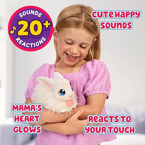 Miniatura 3 de Little Live Pets Bunny Mama Surprise Toy Set, Hutch Interactive Animal Playset con 3 bebés sorpresa, más de 20 sonidos, accesorios de conejo para