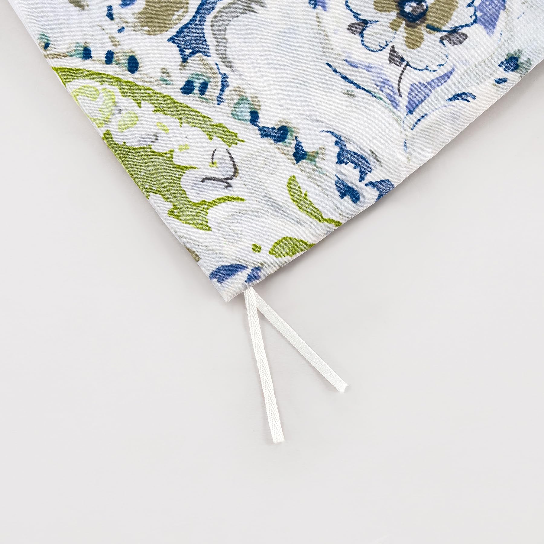 YuHeGuoJi Juego de Funda de edredón Bohemio de Cachemira, 100% algodón, Ropa de Cama tamaño King, Juego de 3 Piezas, 1 Funda de edredón con Estampado de Flores Naranjas y Azules, Funda de edredón