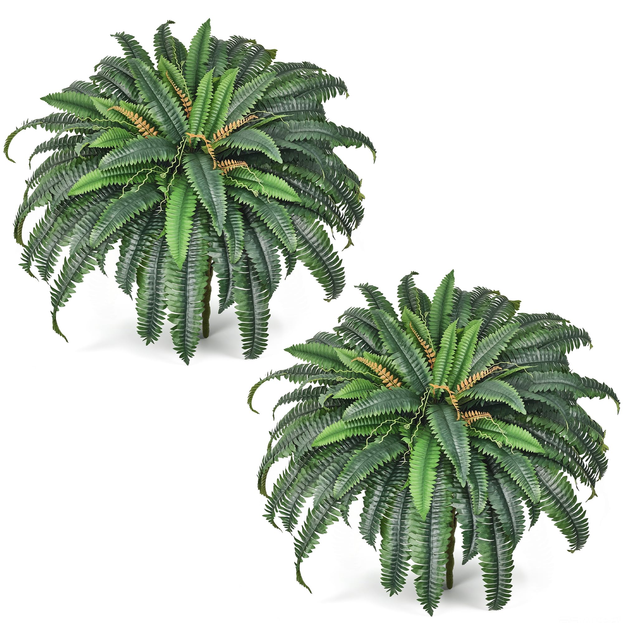 Fougères artificielles de 106,7 cm | Lot de 2 plantes Boston pour décoration