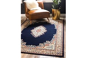 Unique Loom Reza Collection 10 x 13 Area Rug: Traditional Persian Elegance