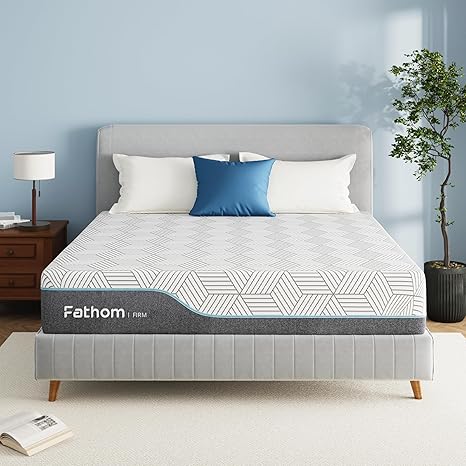 FATHOM Firm King Mattress 12 Inch Memory Foam Mattress King Size Bed in a Box for Back Pain Relief and Cool Sleep with Gel Foam and Removeable Fiberglass Free Cover, CertiPUR-US Certified