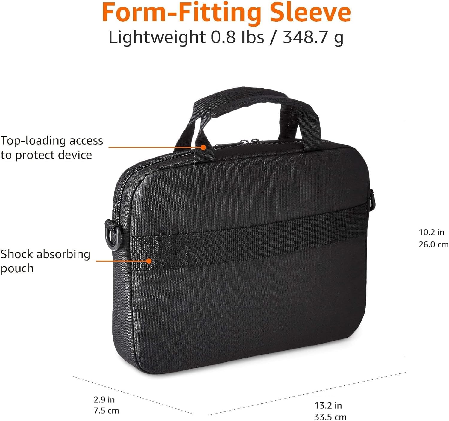 Amazon Basics Laptop Carrying Case Shoulder Strap, 10-pack, 11.6 inch, Black - Image 6