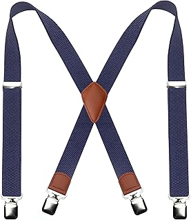 Mens Suspender with Very Strong Metal Clips 3.8cm Wide Heavy Duty Suspender
