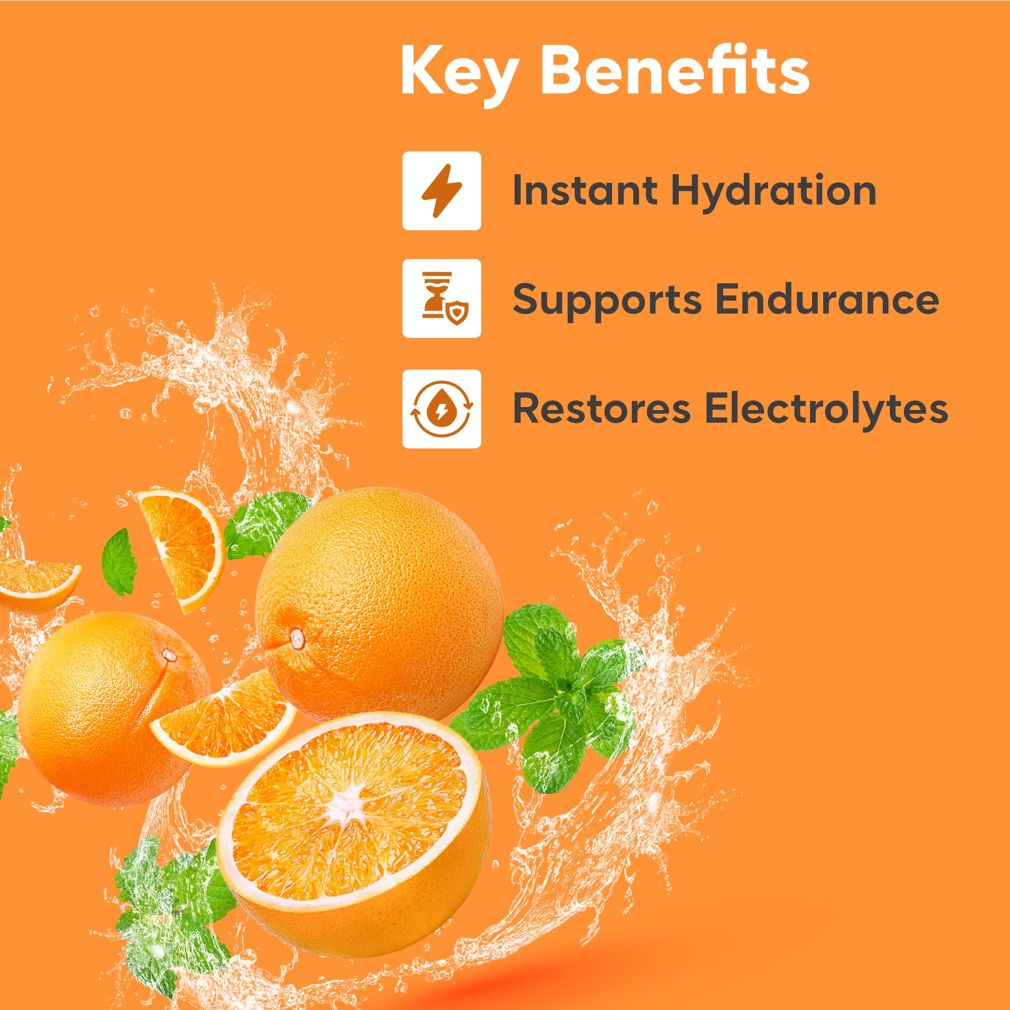Foodstrong 10K Isotonic Electrolyte Mix – Zero Sugar Hydration | 1000mg Sodium, 200mg Potassium, 60mg Magnesium | Electrolyte Drink Mix – Orange Flavour – 8g Sachet, Pack of 12 - Image 2 thumbnail