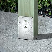 Vista 2 de Simpson Strong-Tie ABU46RZ - Base de poste de separación ajustable galvanizada ZMAX para 4x6 áspero