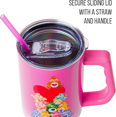 Miniatura 9 de Silver Buffalo Sanrio Hello Kitty and Friends With My Melody, Kuromi y Pompompurin Rainbow Ombre - Vaso de acero inoxidable con asa y pajilla, cabe