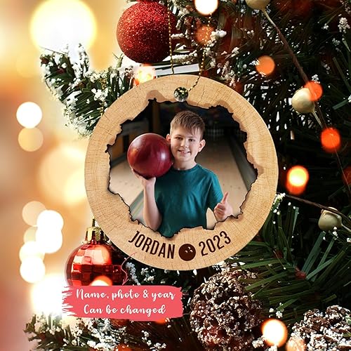 Vista 53 de Adorno de Navidad personalizado con imagen de jugador de béisbol para niños y niñas, adorno de béisbol con foto con nombre personalizado, regalos