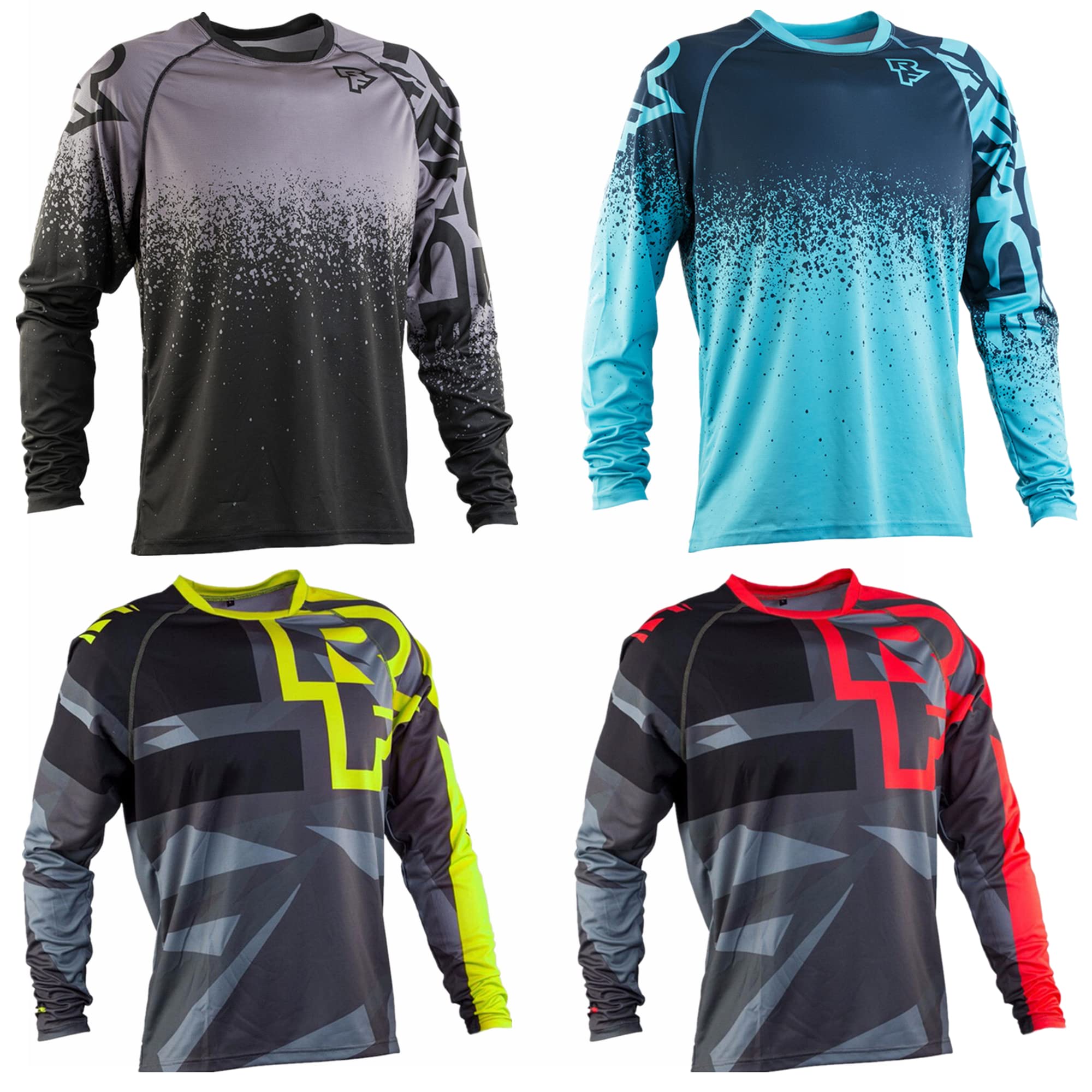 Homme Respirant Maillot Cyclisme, Manches Longues Vélo Jersey VTT Vêtements Séchage Séchage Rapide Cyclisme Tee Shirt