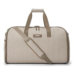 Halfday Convertible 2-in-1 Garment Duffel Weekender Bag 45L Wrinkle-Free Travel Hanging Suit Compartment Shoe Pockets Trolley Sleeve Durable