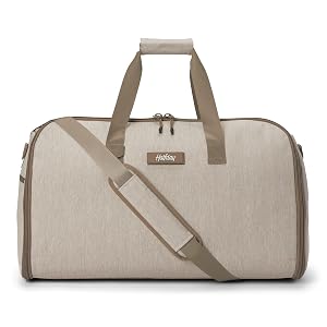 Halfday Convertible 2-in-1 Garment Duffel Weekender Bag 45L Wrinkle-Free Travel Hanging Suit Compartment Shoe Pockets Trolley Sleeve Durable