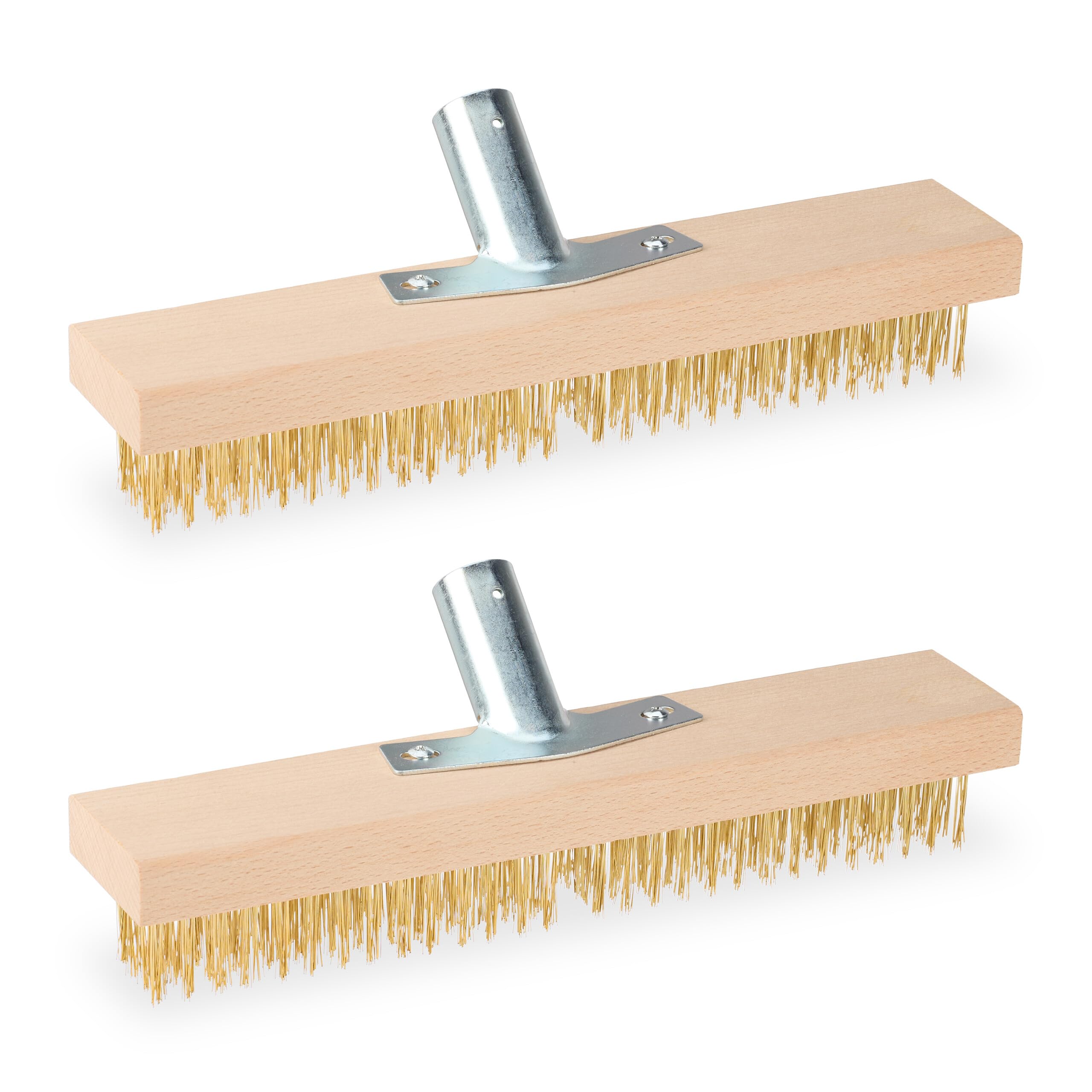 Balai Métallique Robuste (117cm), Brosse En Métal Rigides Pour Enlever Les Mauvaises Herbes