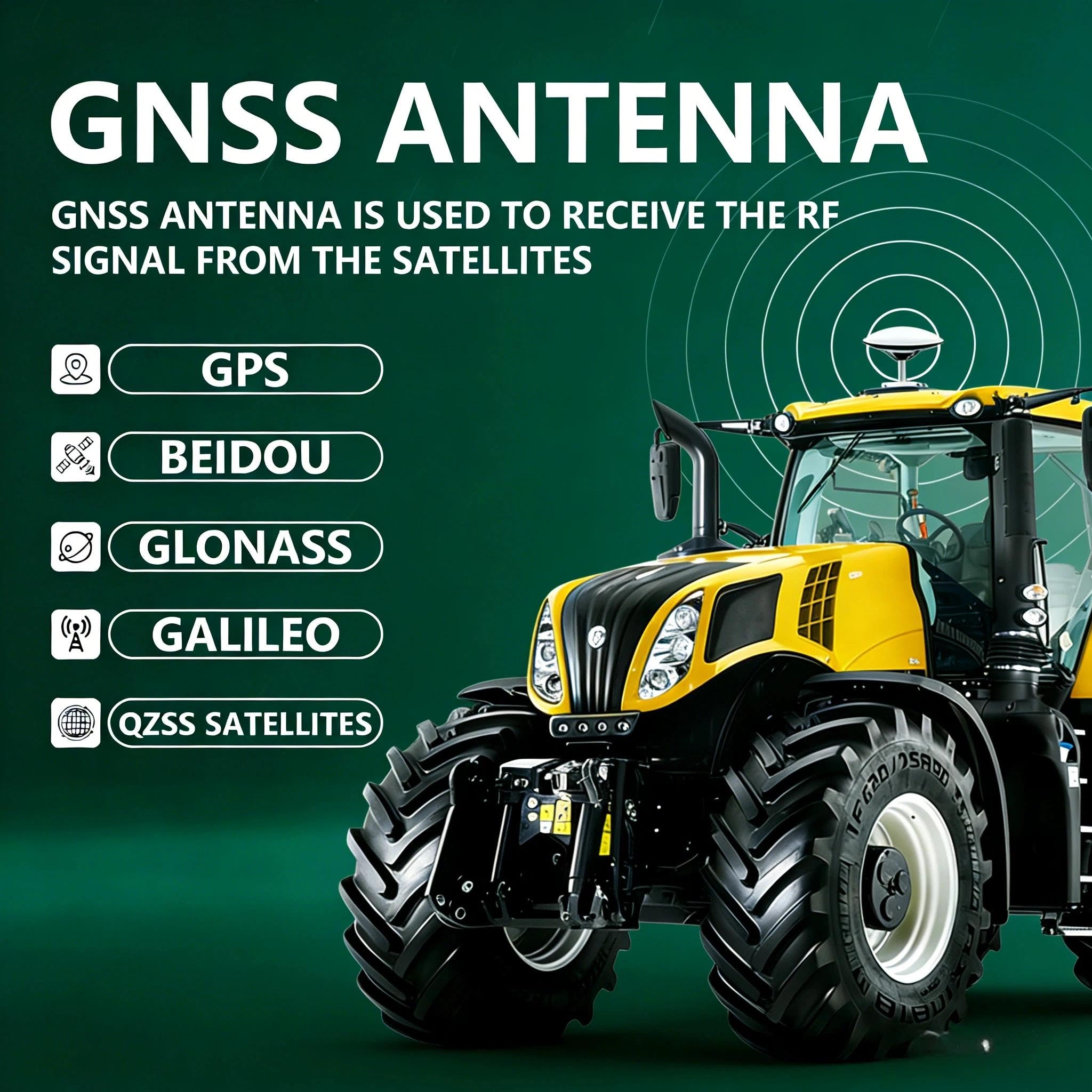 Navigatore GPS per agricoltura, ricevitore GNSS ad alta precisione da 7 pollici con anti-interferenza per orientamento agricolo, aratura, fertilizzazione, livellamento del suolo