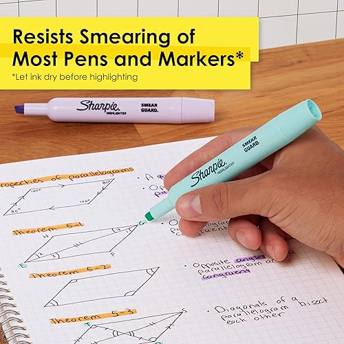 Miniatura 4 de Sharpie Resaltadores estilo tanque, punta de cincel, barriles pastel suaves, tintas pastel suaves, paquete de 6 resaltadores