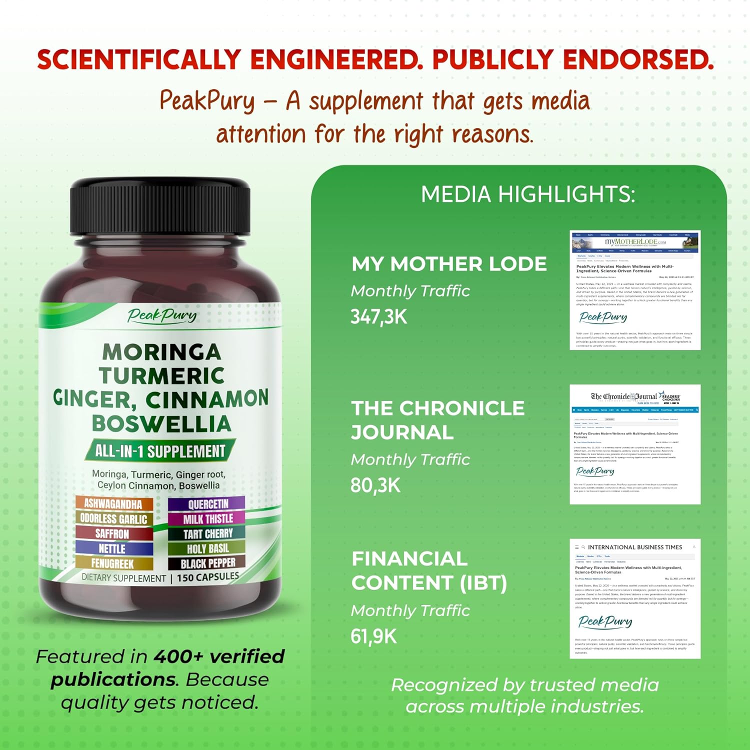 Moringa, Turmeric, Ginger Root, Ceylon Cinnamon, Boswellia - Image 6