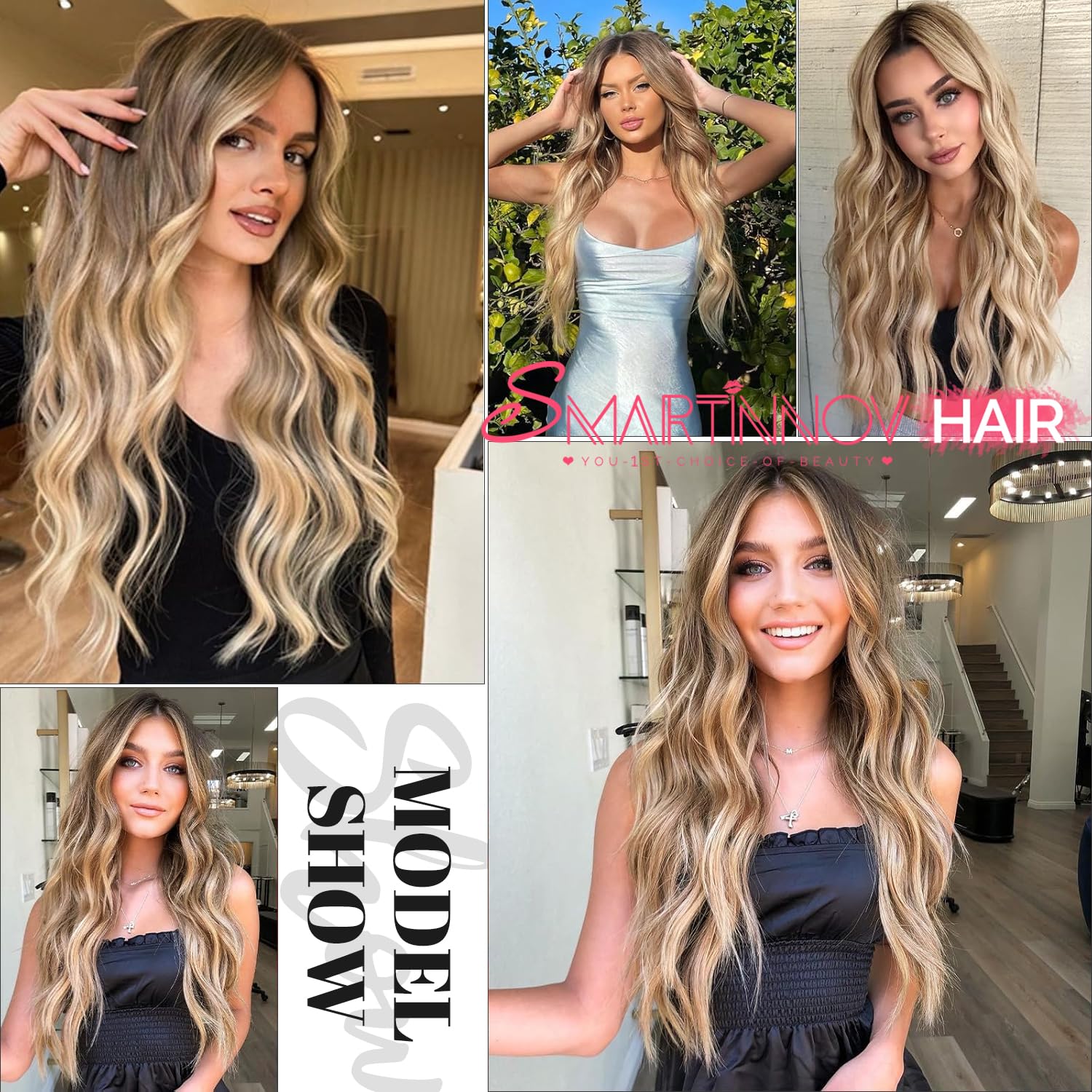 Ombre Blonde Wigs with Light Brown Roots 20Inch Balayage Platinum Blonde Human Hair Highlight 13x4 HD Lace Front Pre Plucked Glueless 150% Density Highlights 18/60 Ash Blondes Virgin Hair Wigs