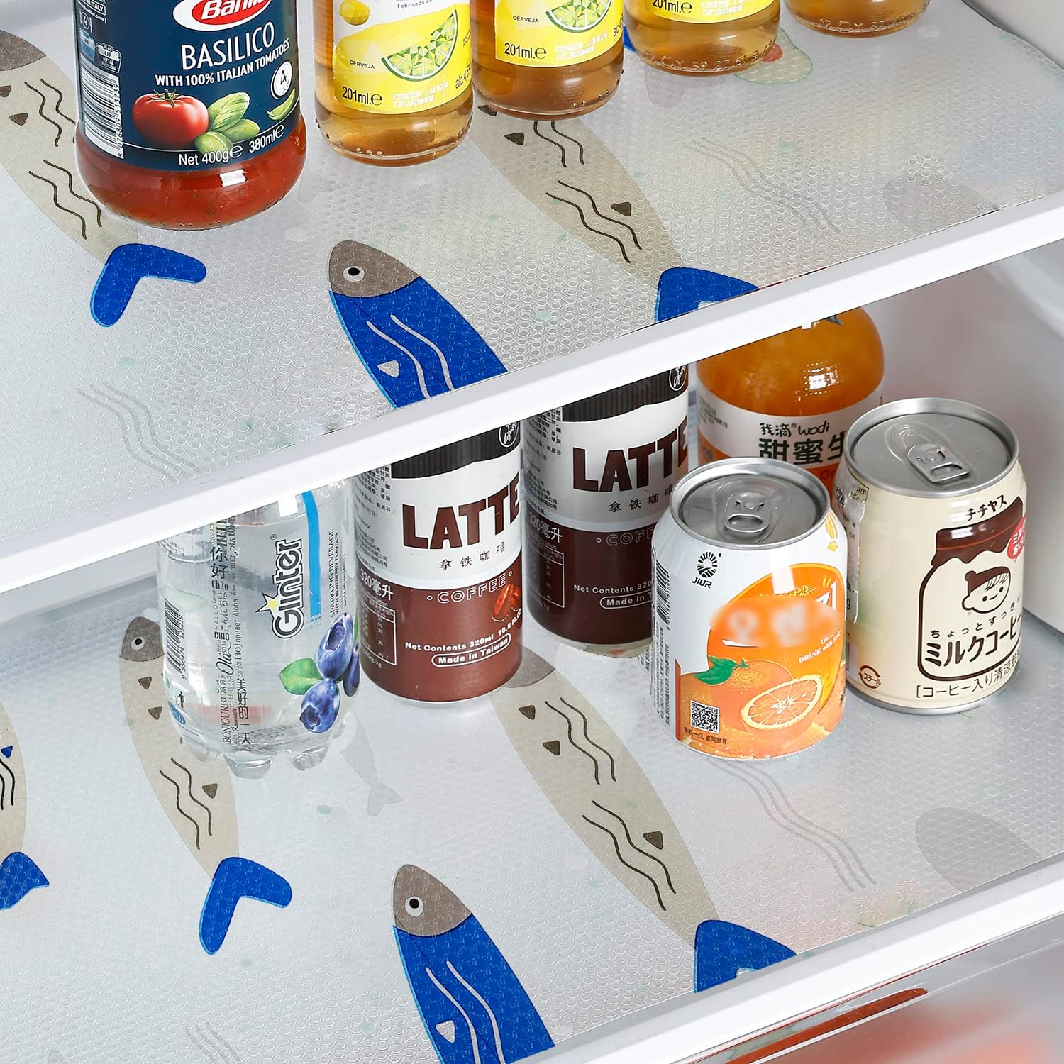 8Pcs Refrigerator Liners Shelf Liners for Kitchen