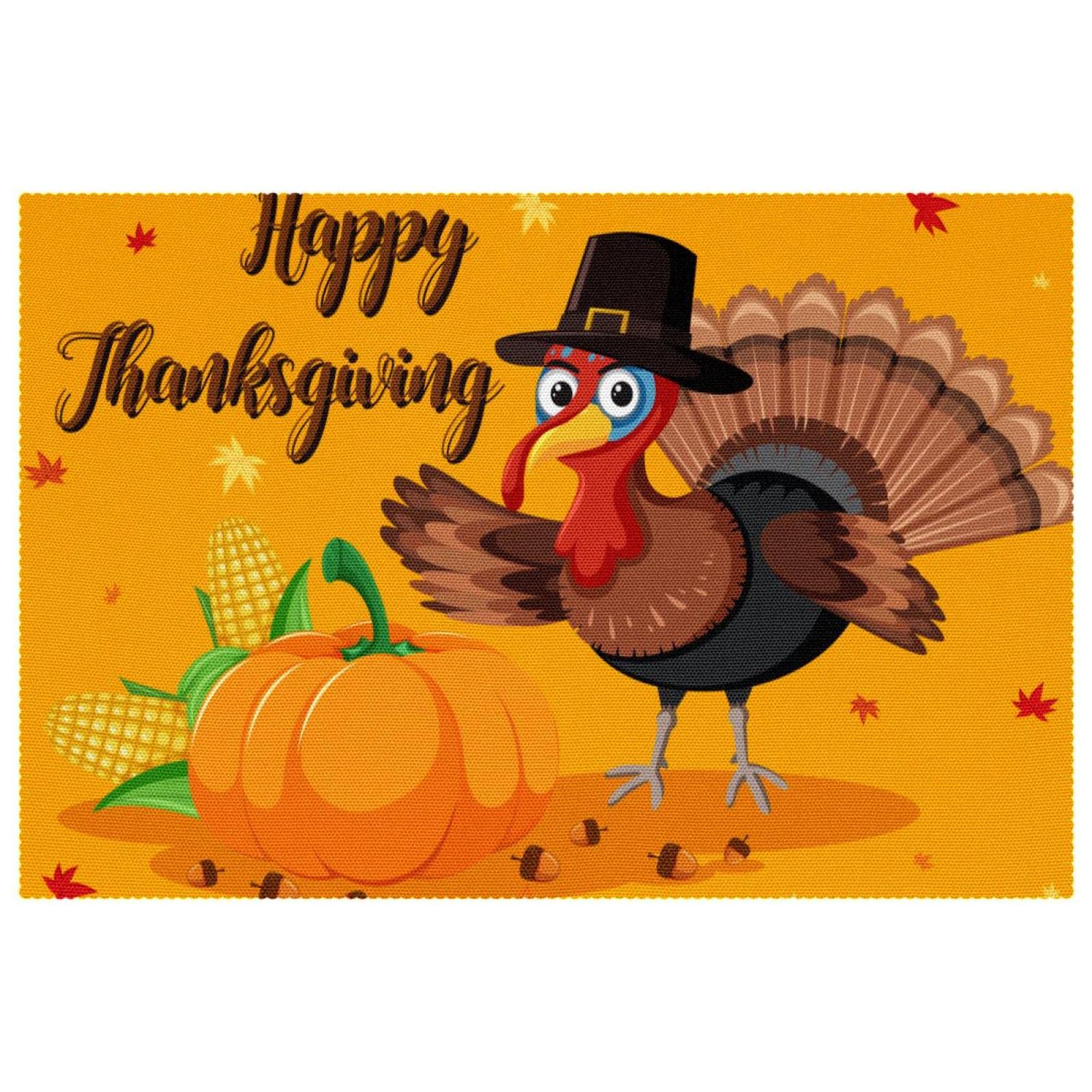 Sets de table Thanksgiving faciles à nettoyer pour table propre