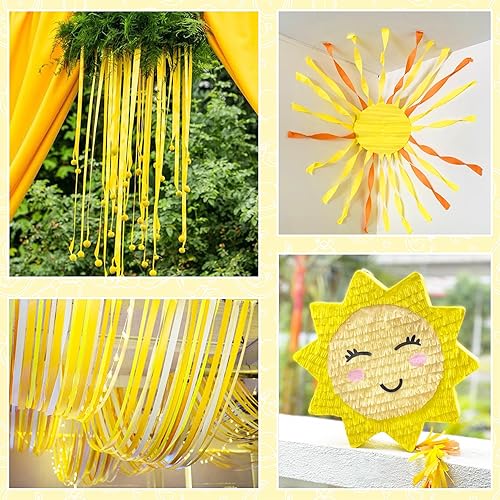 Vista 73 de 8 rollos de serpentinas de papel crepé doradas, decoración de fiesta de Año Nuevo, graduación, Navidad, arco iris, suministros de bricolaje