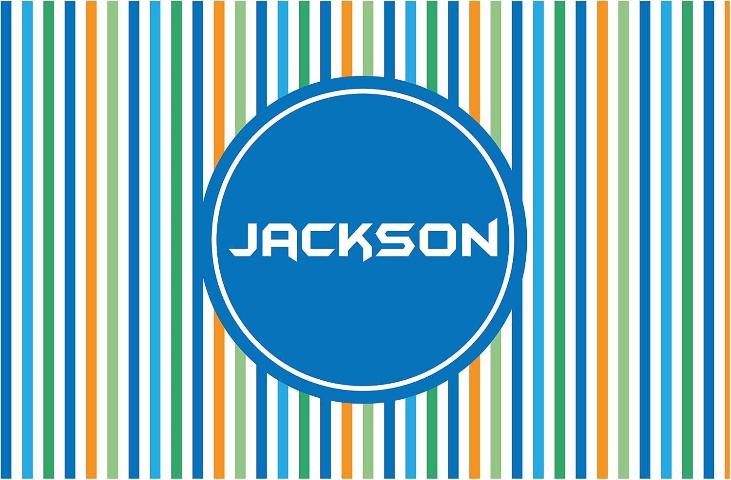 Amazon.com: Ooh La La Printables Bright Stripes with Blue Personalized ...
