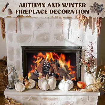 Amazon.com: Yalikop 20pcs Ceramic Logs Set for Gas Fireplace Fake