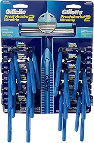 Aparelho Barbear Prestobarba Ultragrip Cartela, Azul, Gillete, 24 unidades