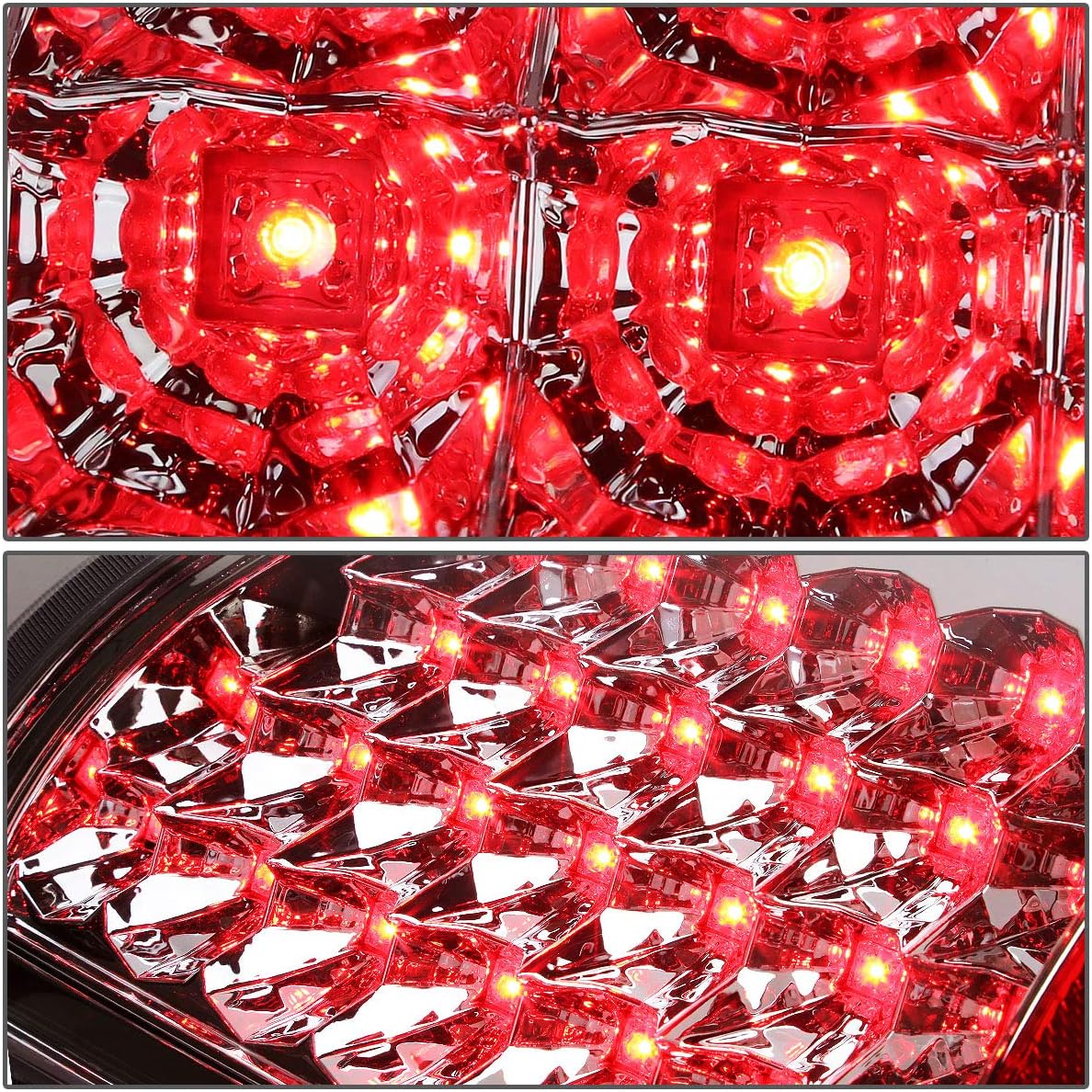 Auto Dynasty LED Tail Lights Compatible with 2007-2009 Dodge Ram 1500 2500 3500, Reverse Brake Lamp, Driver and Passenger Side, Chrome Housing Clear Lens