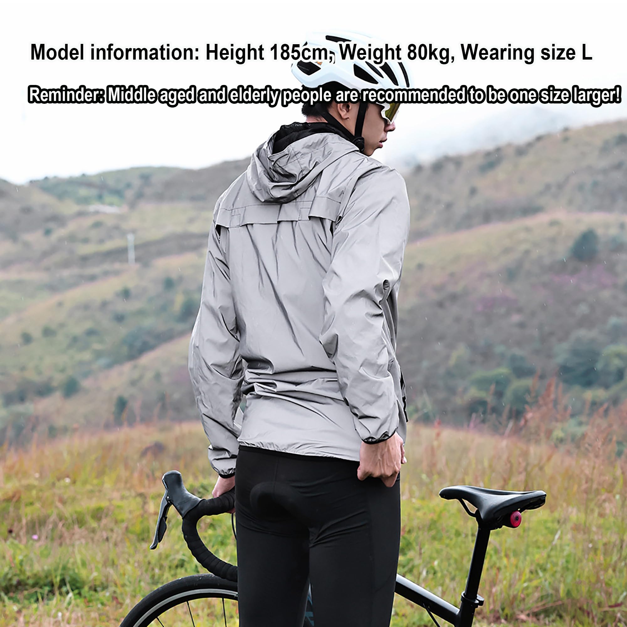 Chaqueta Reflectante Ropa de Ciclismo para Hombres, Deportes al Aire Libre para Hombres y Mujeres Chaqueta Reflectante con Capucha para ciclismo MTB, correr y uso diario