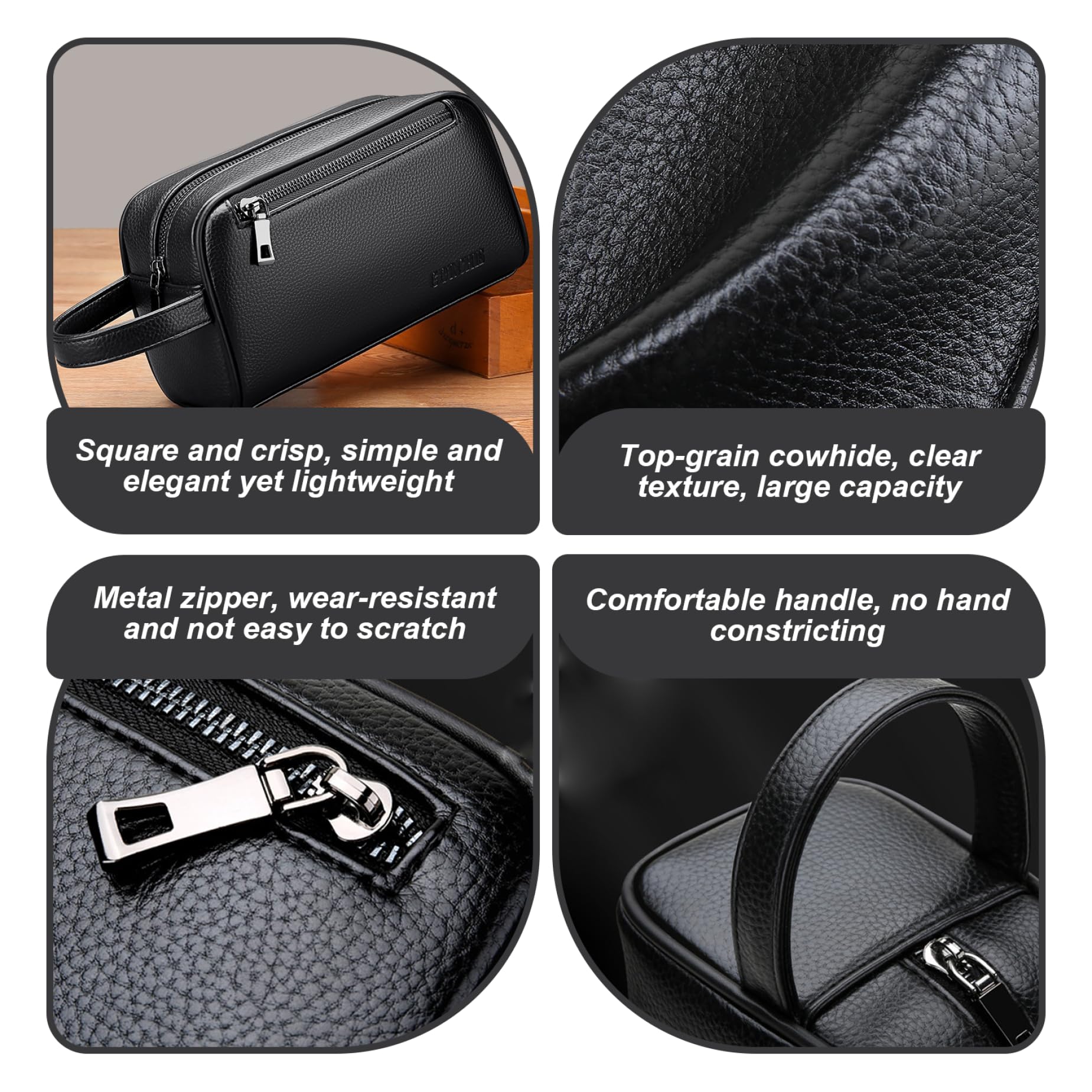 Bolso de Mano para Hombre de Piel sintética, Bolso de Mano con asa y Cerradura codificada, de Hombre Suave y Elegante para Uso Diario, de Cuero para