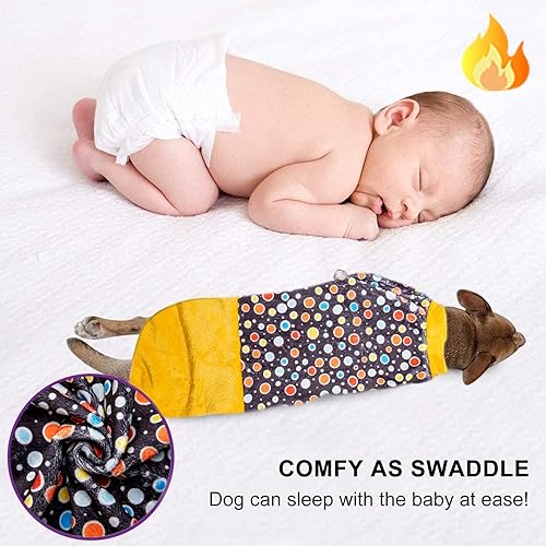Miniatura 6 de LovinPet Chaleco de pijama para perros grandes ropa de invierno ligera de franela para perro, tela agradable a la piel que brilla en la oscuridad,
