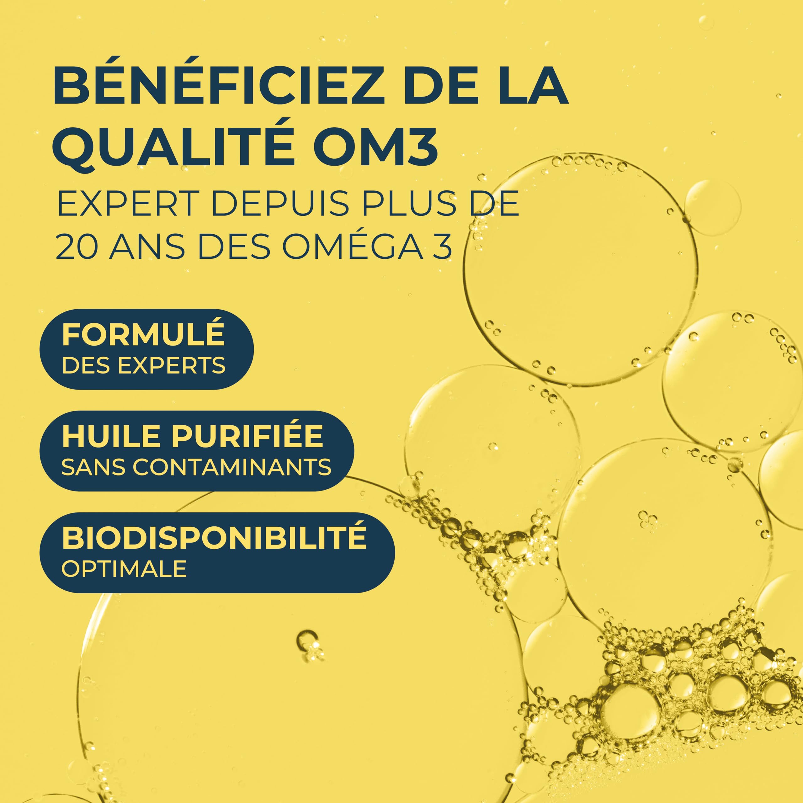 OM3 Junior - Huile de poissons EPAX riche en Oméga-3 et Vitamine D - Pour enfants et adolescents - 45 capsules à avaler ou mâcher