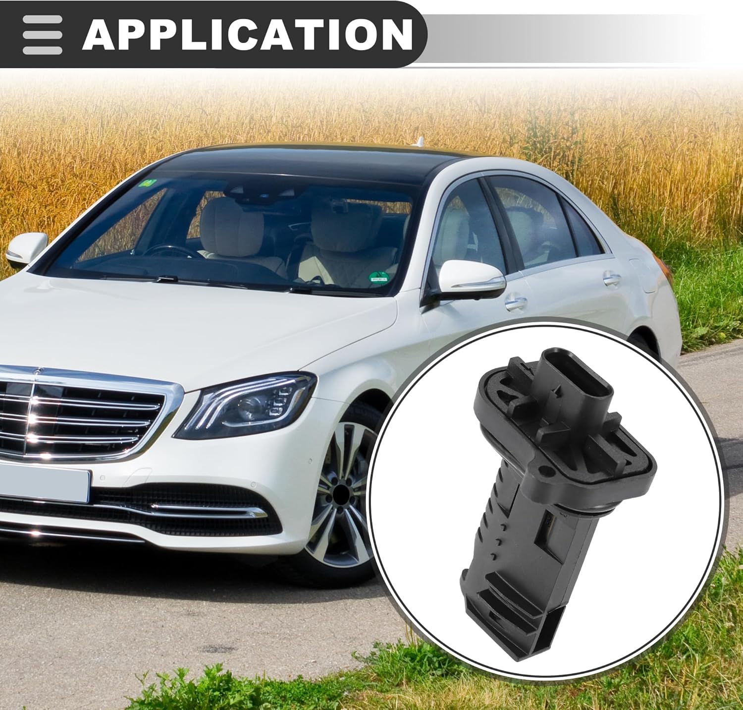 Motoforti Mass Air Flow Meter Sensor, MAF Sensor, for BMW 328i 2012-2016, Plastic, Metal, NO.13627602038, Black