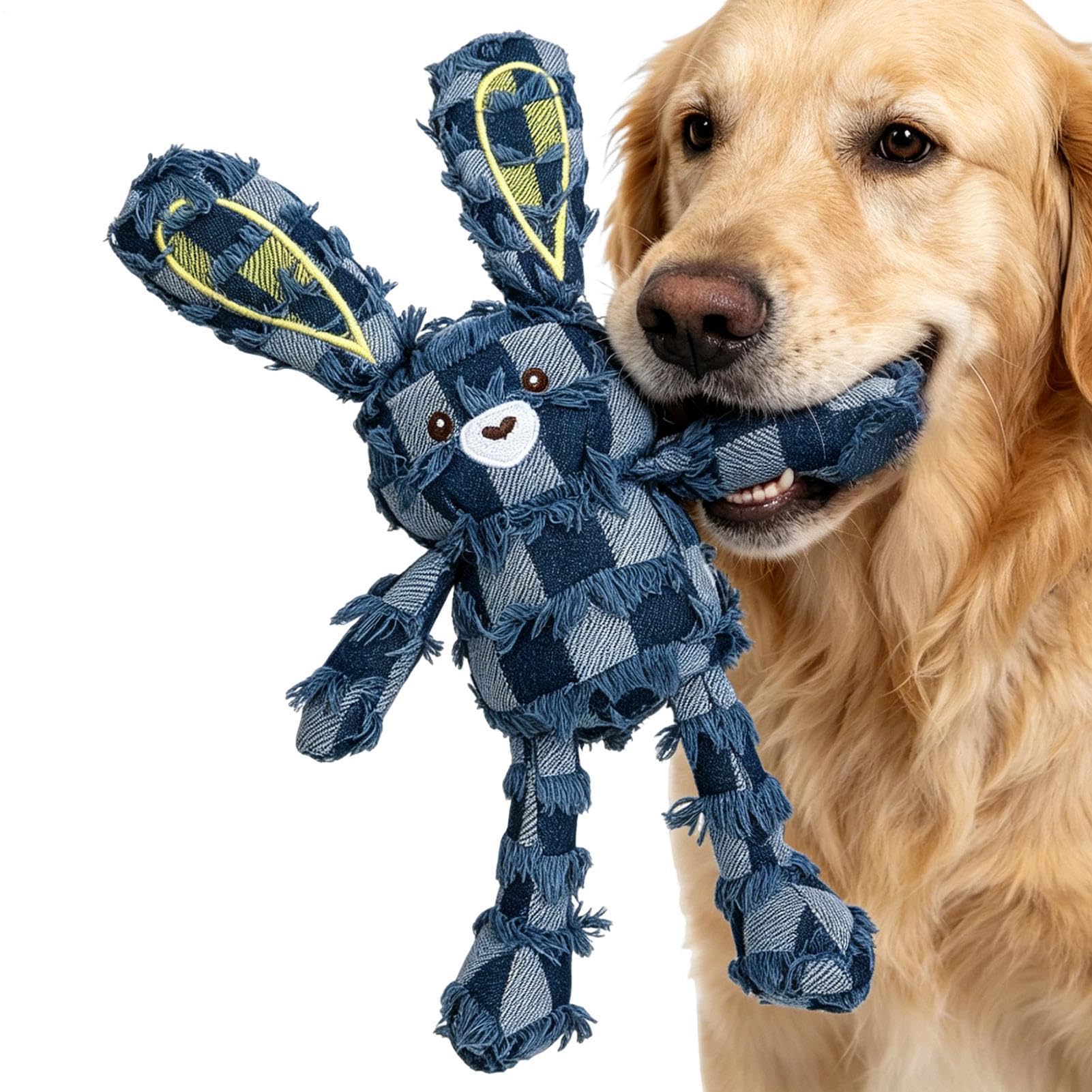 Jouet en peluche pour chiens avec broderie fine de lapin haute résistance