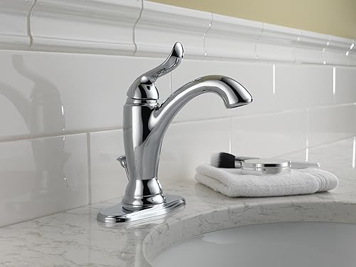 Miniatura 6 de Delta Faucet Linden - Grifo de baño de un solo agujero, grifo de baño de una sola manija, cromado, grifo de lavabo de baño, tecnología de sello de