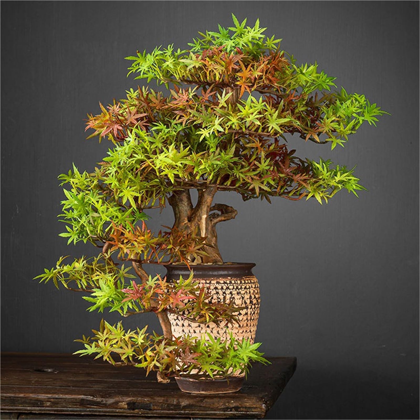 Faux Sapin Plante bonsaï Artificielle de 25 Pouces, Fausses Plantes en Pot, décoration d'intérieur for Bureau, Table Maison Décoration d'intérieur