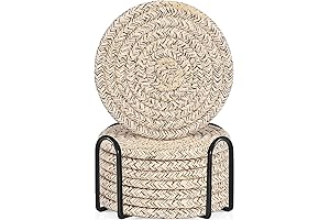 ABenkle Coasters for Drinks Holders, 8 Pieces Woven Drink Coasters for Tabletop Protection