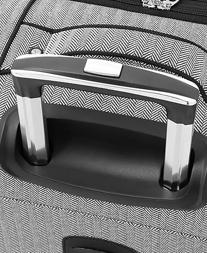 Miniatura 3 de LONDON FOG Newcastle Softside - Equipaje giratorio expandible NEGRO BLANCO HERRINGBONE Newcastle Softside - Maleta giratoria expandible