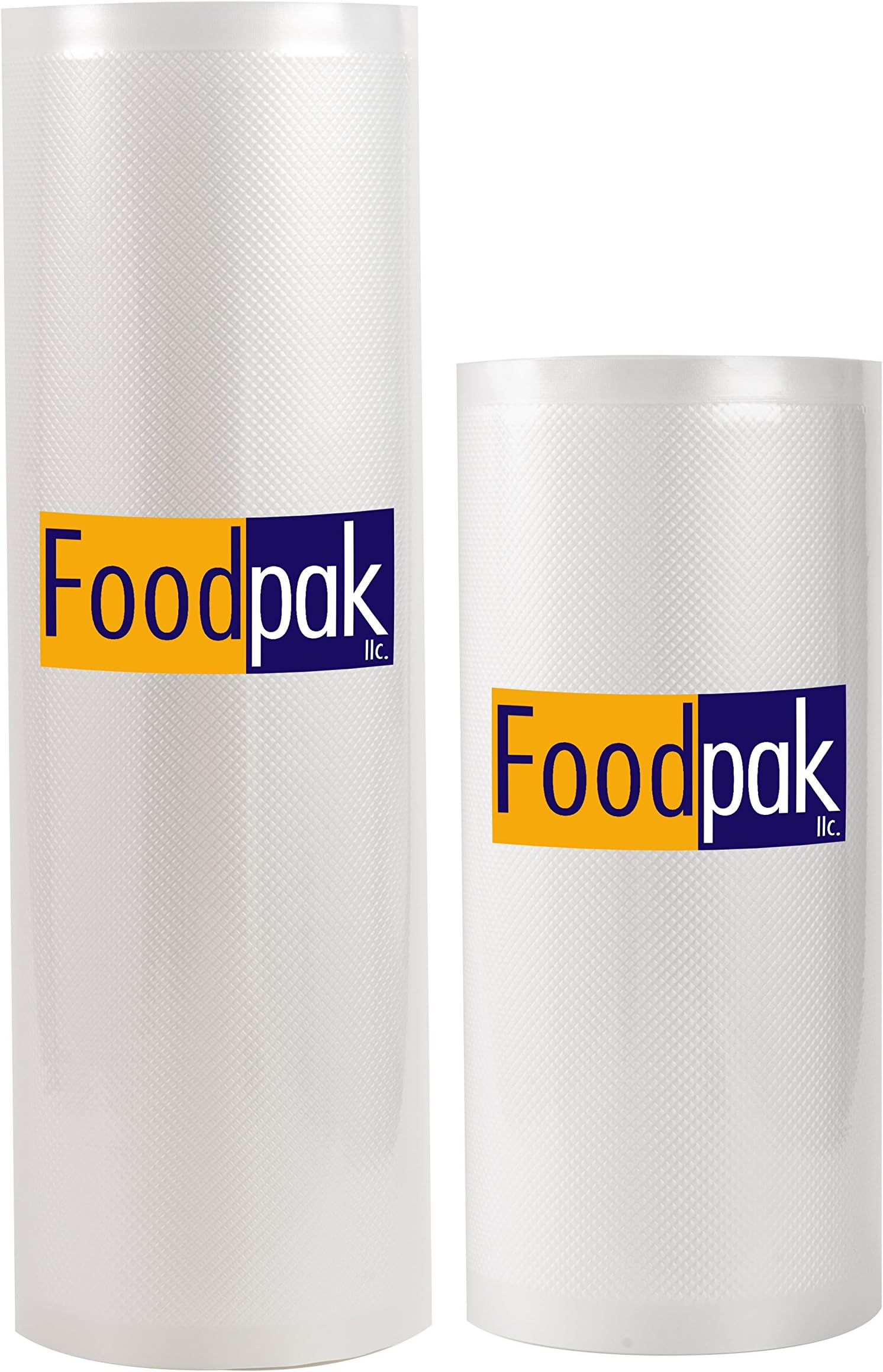2 Pack 11"x 50' & 8"x 50' Commercial Vacuum Sealer Food Saver Rolls - Storage Packaging Sous Vide BPA Free Bags