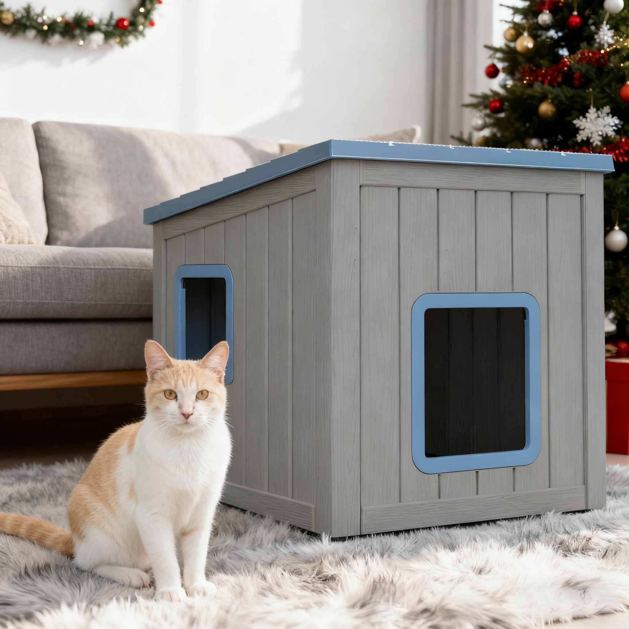 KAMABOKO Outdoor Weatherproof Cat House