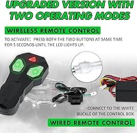 Vista 3 de Cabrestante eléctrico ATV/UTV de 2500 libras, cabrestante de cable de acero impermeable de 12 V, cabrestante eléctrico con control remoto con cable