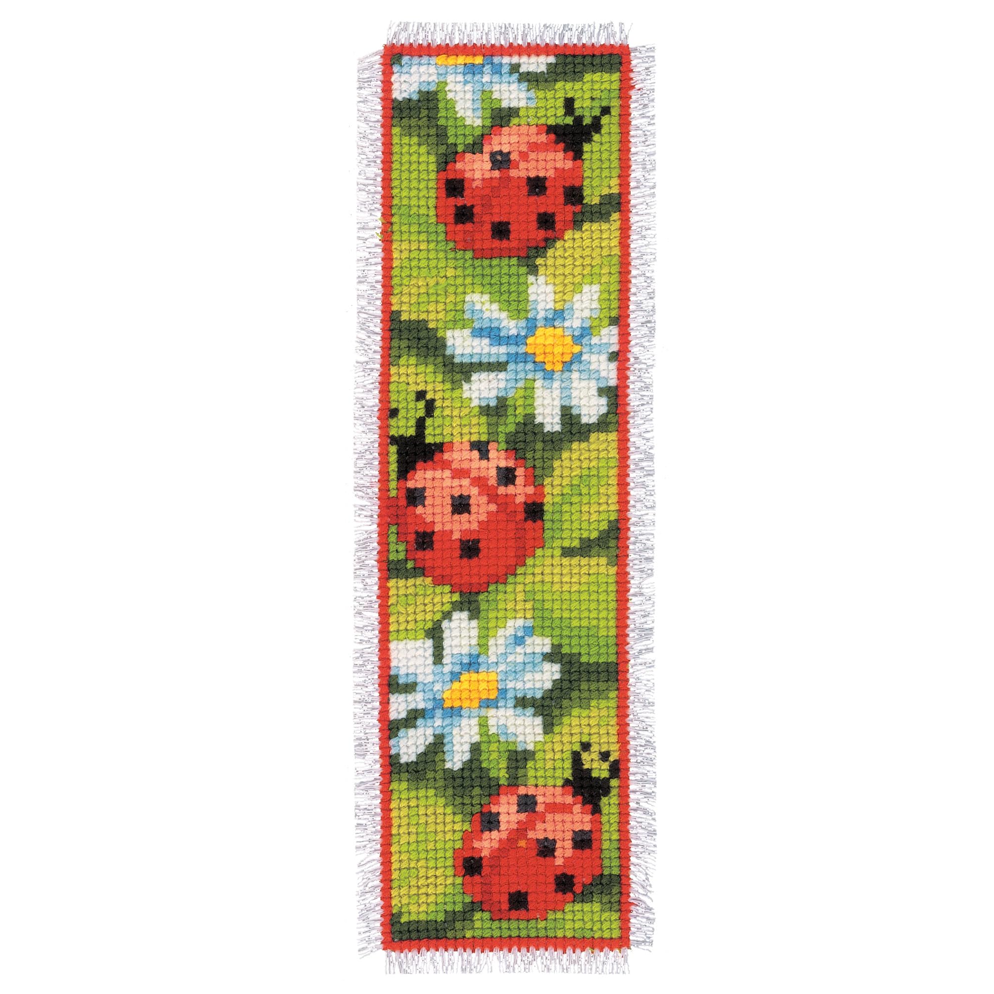 Vervaco Multi Bookmark Ladybirds Counted Cross Stitch Kit, -Colour