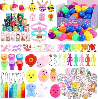 Easter Basket Stuffers Easter Eggs - 153 PCS Easter Egg Fillers Small Toys Prizes Bulk, Assorted Easter Gifts for Kids wit...