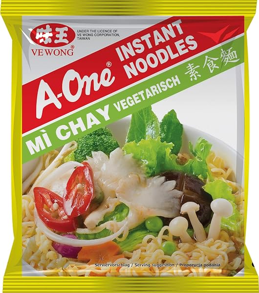 A-ONE Fideos Instantáneos, Sabor Vegetales 85 g - 1