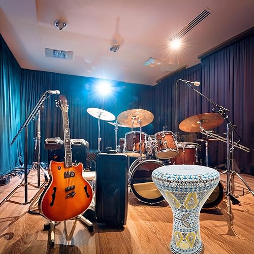 Miniatura 55 de ¡Nuevo! Gawharet El Fan Classic - Percusión de tambor Darbuka de nácar de 17 pulgadas (MIzar)