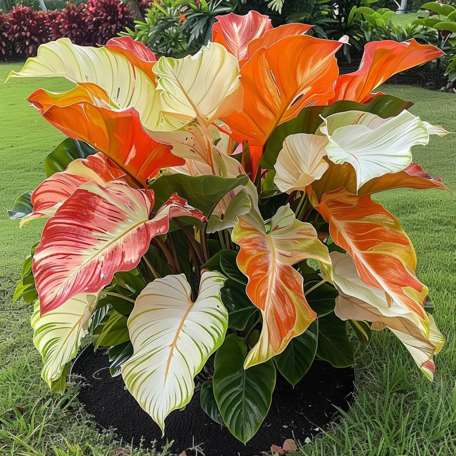 Gorgeous Elephant Ears Mix for Planting UK,Greening Flower,Perennial,Strong Plants That Grow Well,Excellent Display,Iridescent,Good for Containers,Greening Rhizome,Hardy.-10Bulbs-greenG