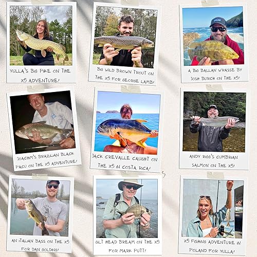 Miniatura 9 de Rigged & Ready X Series Cañas de pescar de viaje. 6 cañas de pesca de viaje súper compactas, multifuncionales, portátiles, giros, lubina, carpa,