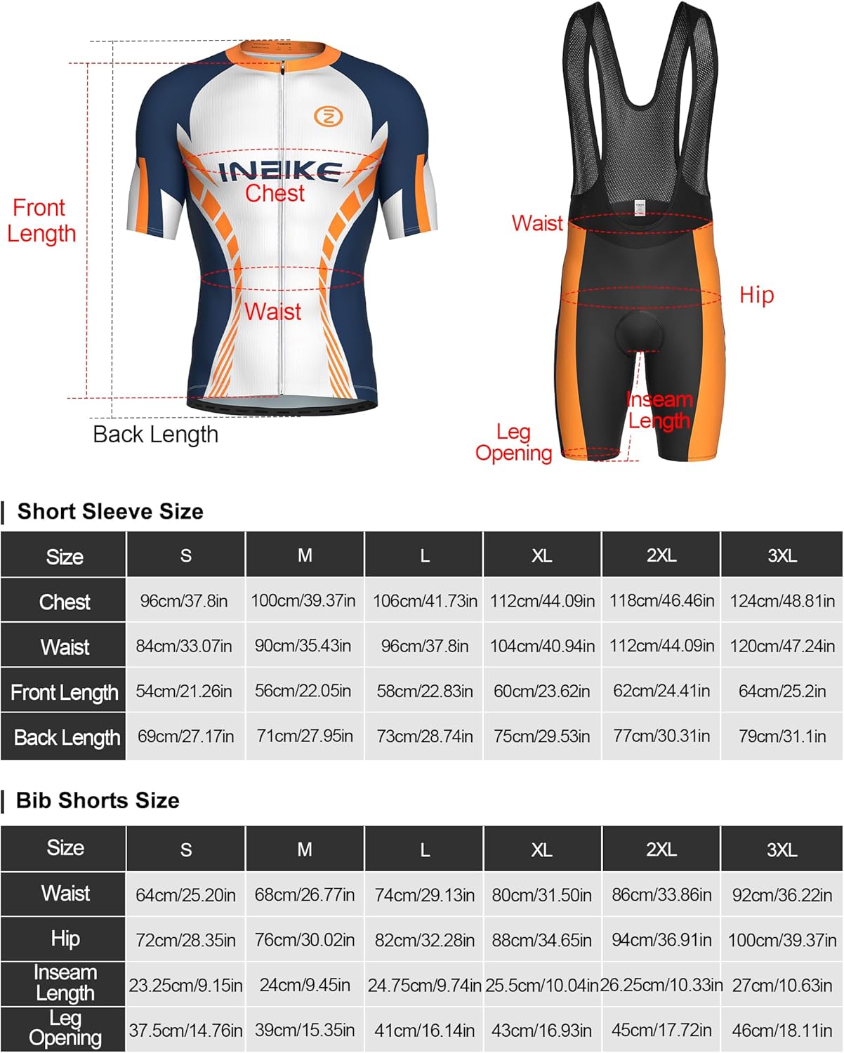 INBIKE Cycling Jersey Men Set Bib Shorts Set Breathable Bike Shirts Quick-Dry Bib Bicycle Jersey Biking Clothing Set - Image 5