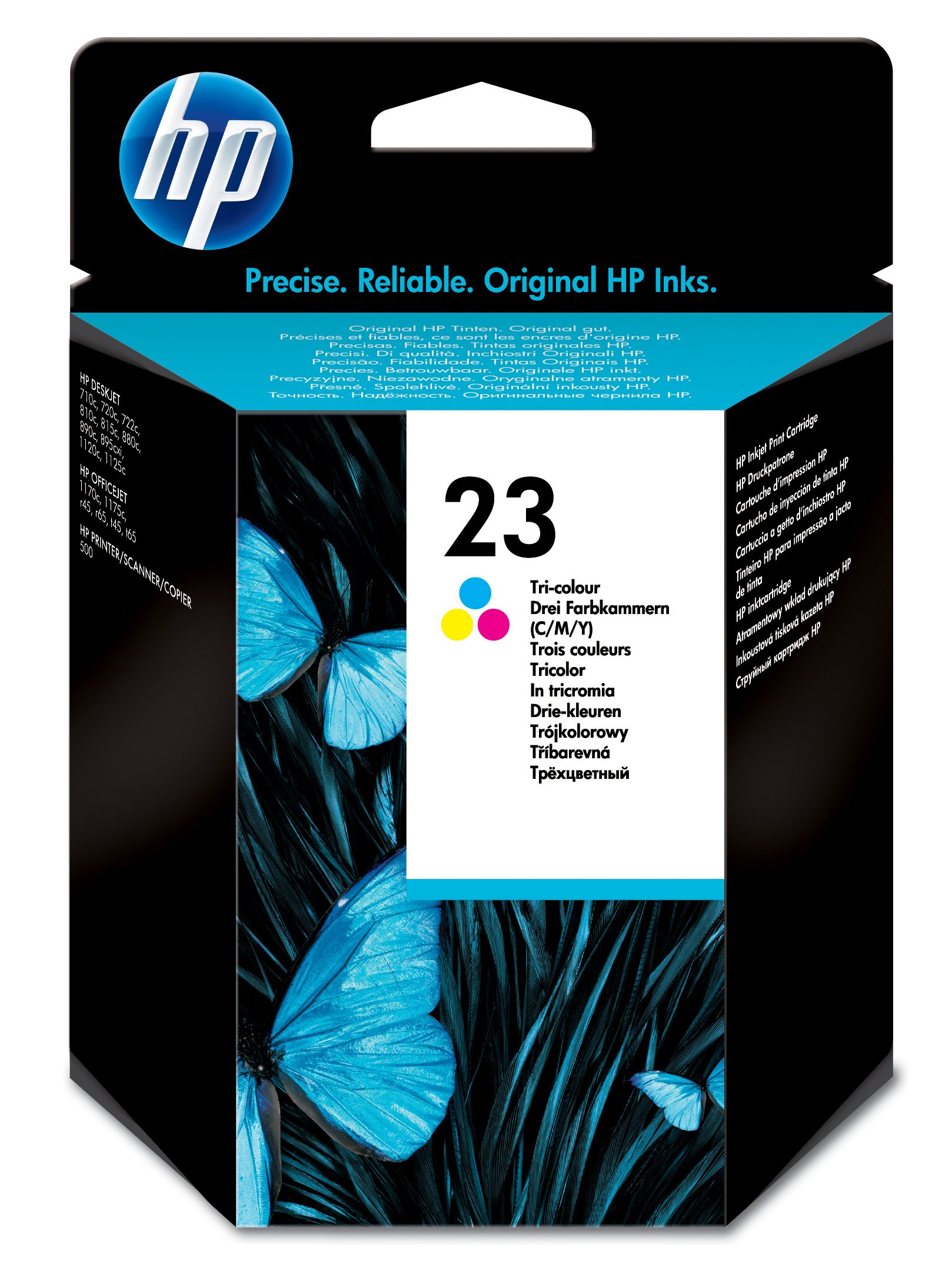 HP 23 - Cartuccia di stampa - 1 x colore (ciano, magenta, giallo) - 320 pagine