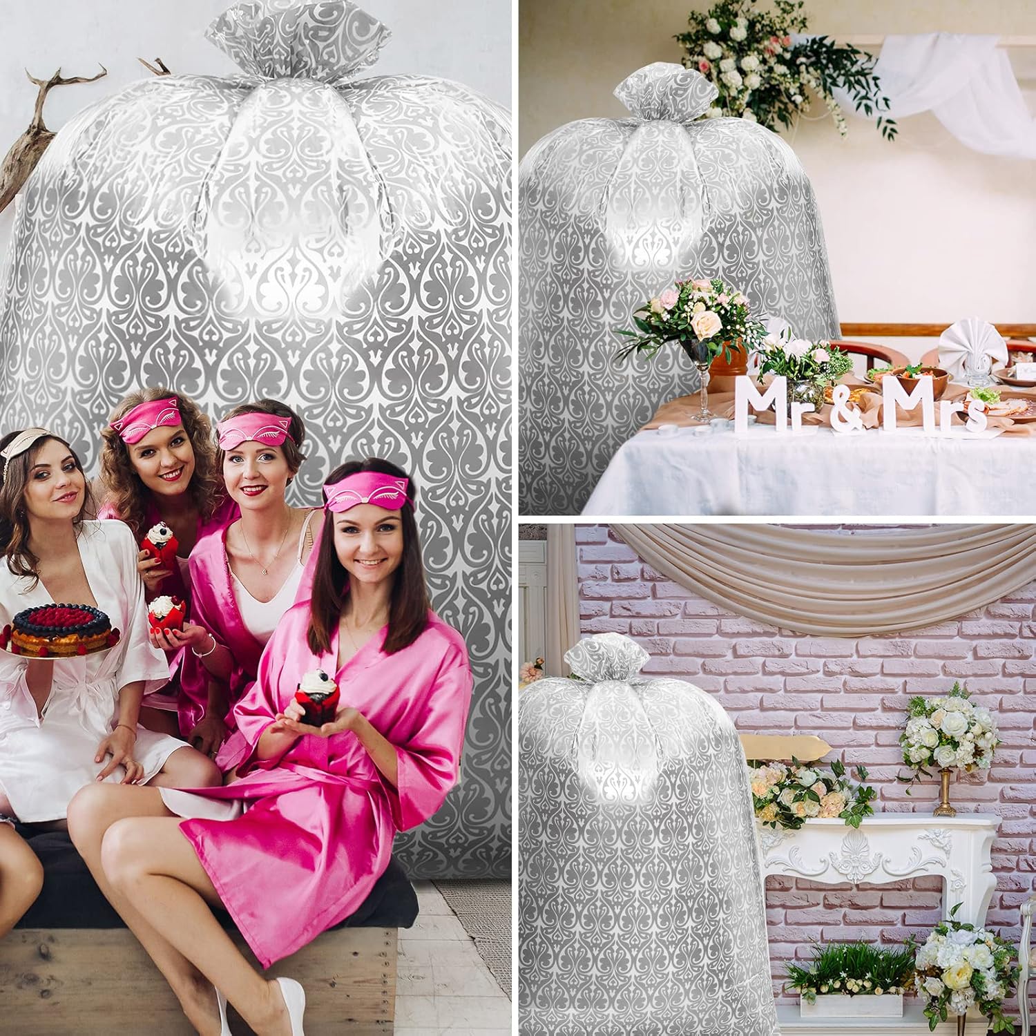 Teling 2 Pcs 80 x 60 In Jumbo Bike Gift Bags Giant Plastic Extra Large Bicycle Bags Weddings Birthdays Engagement Party - Image 4