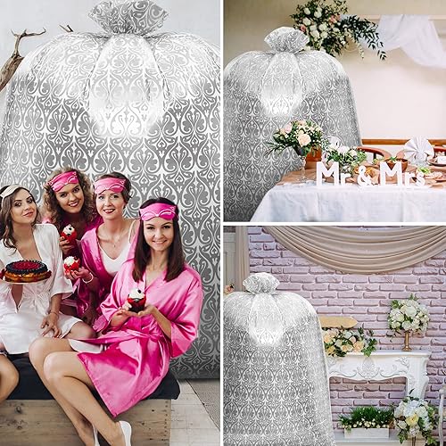 Miniatura 4 de Teling 2 piezas de bolsas de regalo para bicicleta jumbo de 80 x 60 pulgadas, bolsas de plástico gigantes, bolsas de bicicleta extragrandes para